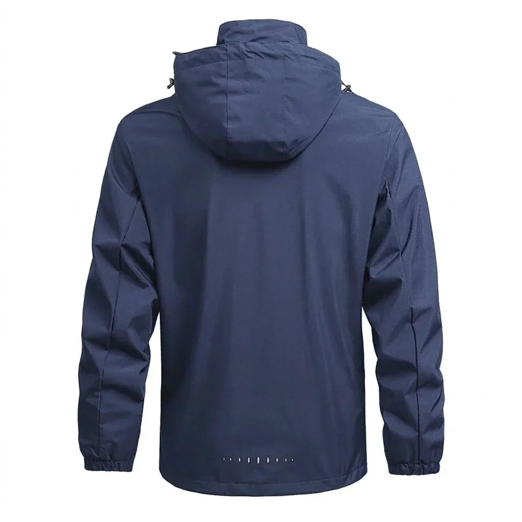 Mens Outdoor Waterproof Jacket Windproof Hoodie Coats Lightweight Cycling and Hiking Raincoat Work Jacket Man Climbing Outerwear