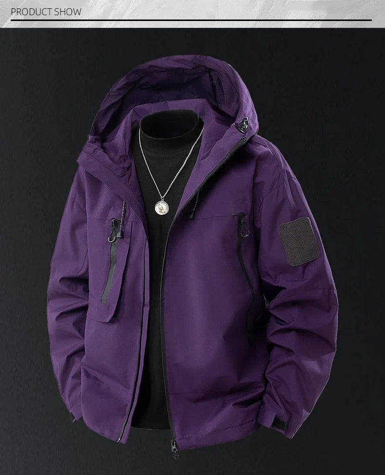 Men's Waterproof Running Jacket Caramel Women Windproof Windbreaker Hiking Camping Cycling Trekking Jogging Jackets