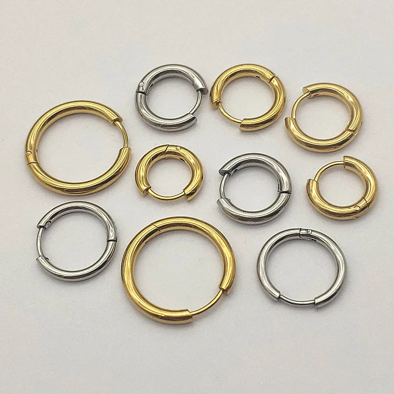 NEW ARRIVAL! 13/17/21mm 100pcs Stainless Steel Round Clasps&Hooks Earring Hooks Base For Handmade Earrings Parts DIY Accessories