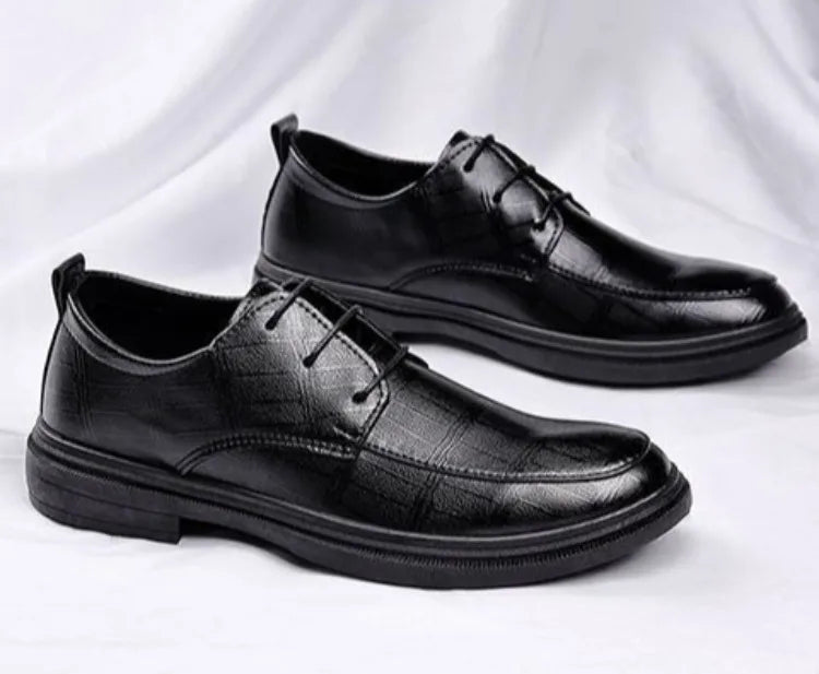 2024 New Men's Height Increasing Soft Leather Breathable Casual Business Elevator Shoes