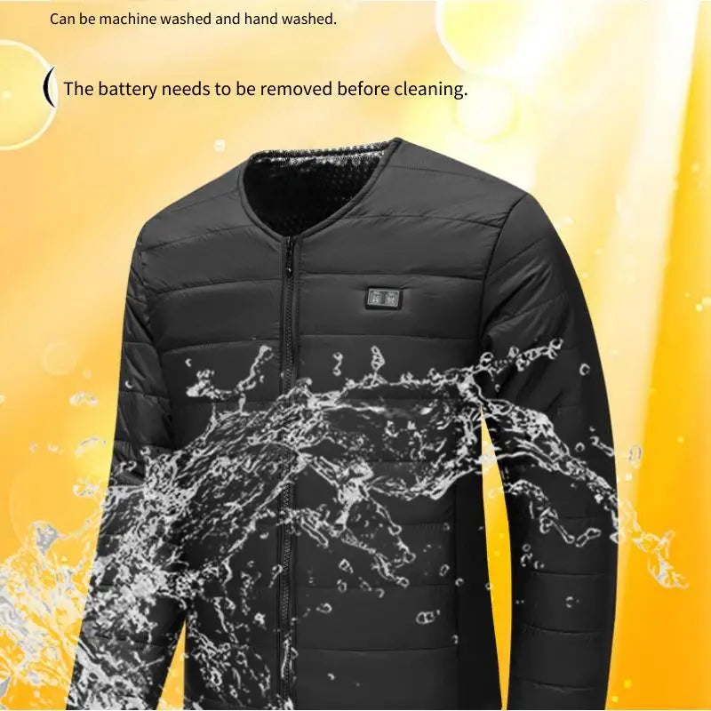 2025 Winter New Dual-Control Zone 22 Smart Heated Cotton Jacket Electric Heated Vest for Men