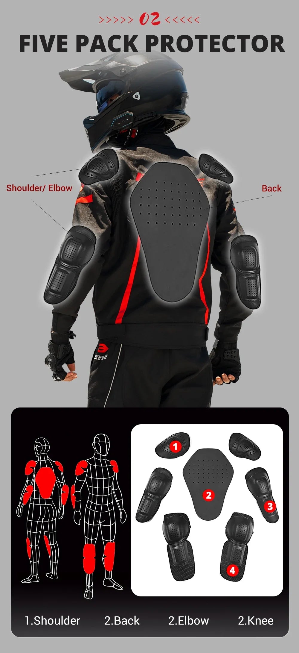 Motorcycle Jacket Waterproof Motorcross Jacket Pants Moto Jacket Windproof Riding Motorbike Clothes With Protective Gear M-3XL