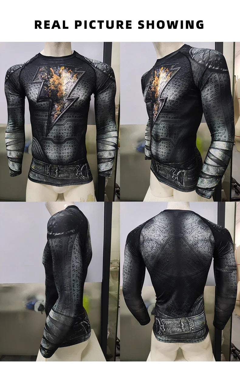 Cody Lundin Mock Neck Men Compression Long Sleeve Fitness Shirt Grappling Boxing Jersey, MMA Jitsu BJJ Rash Guard With Anti Slip