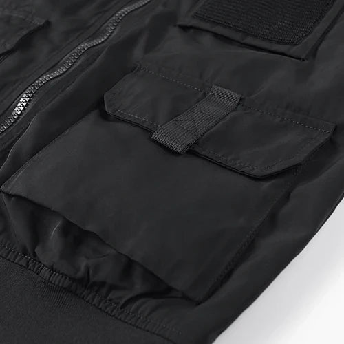Spring And Autumn New Men's Jacket Solid Color Multi-Pocket Zipper Jacket Fashion Simple Casual Versatile Mening's Clothing