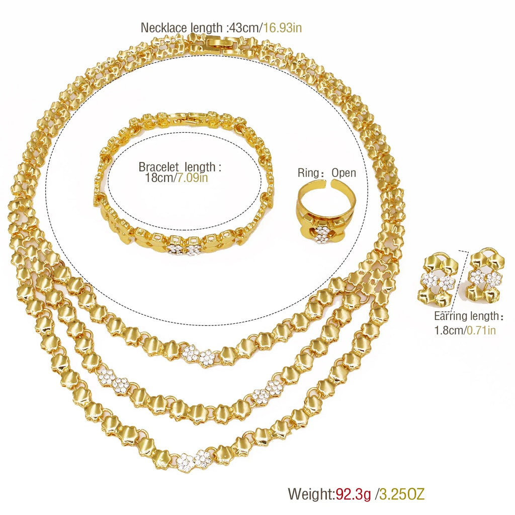 Gold Color Jewelry Sets For Women Necklace Sets For Women bijoux de mode ensembles de bijoux