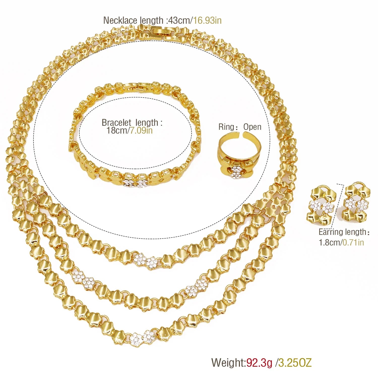Gold Color Jewelry Sets For Women Necklace Sets For Women bijoux de mode ensembles de bijoux