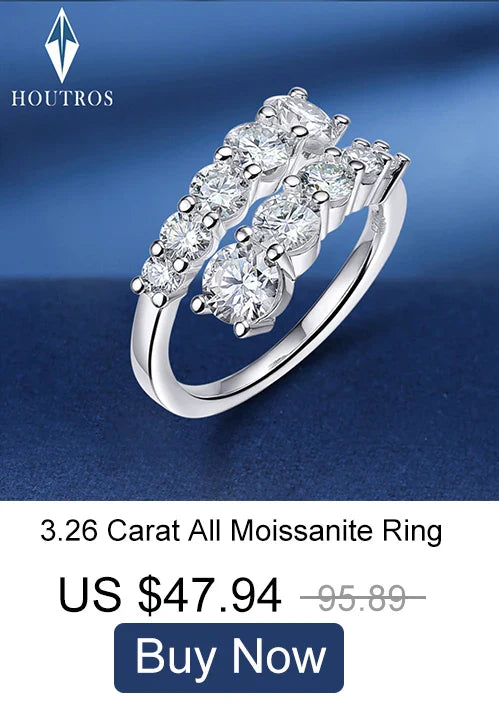 4.8cttw Full Moissanite Pendant Necklace for Women S925 Silver Round & Pear Cut Lab Diamond Necklace Party Wedding Jewelry Gift