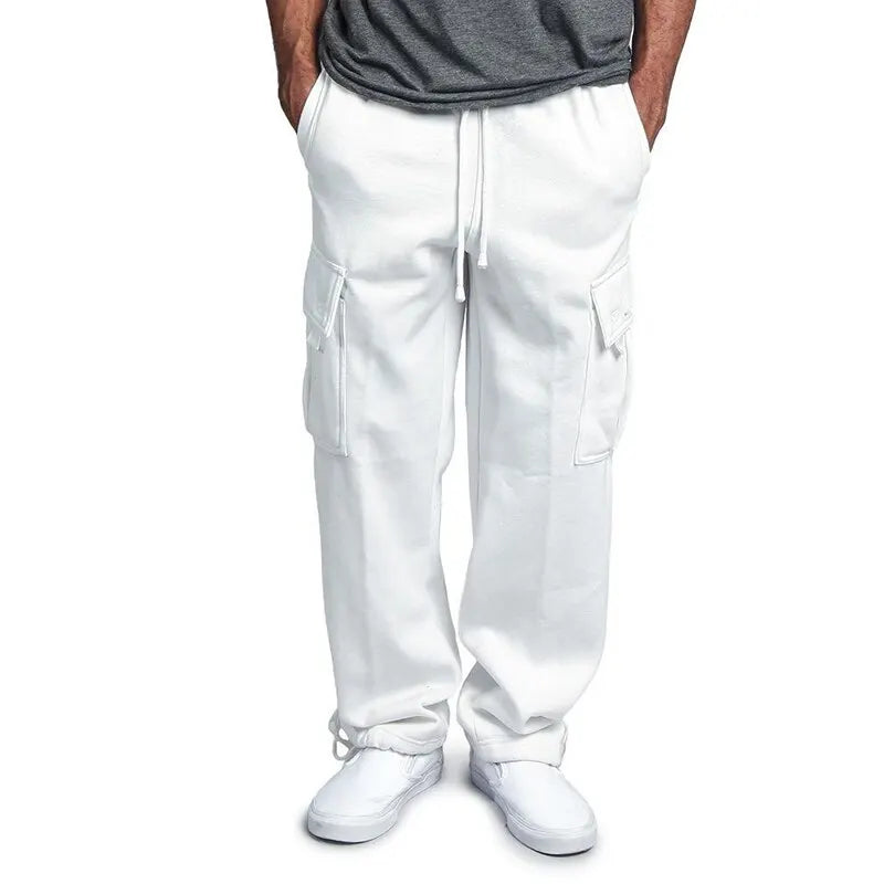 Men's Overalls Casual Sports Pants Breathable Soft Winter Fitness Trousers