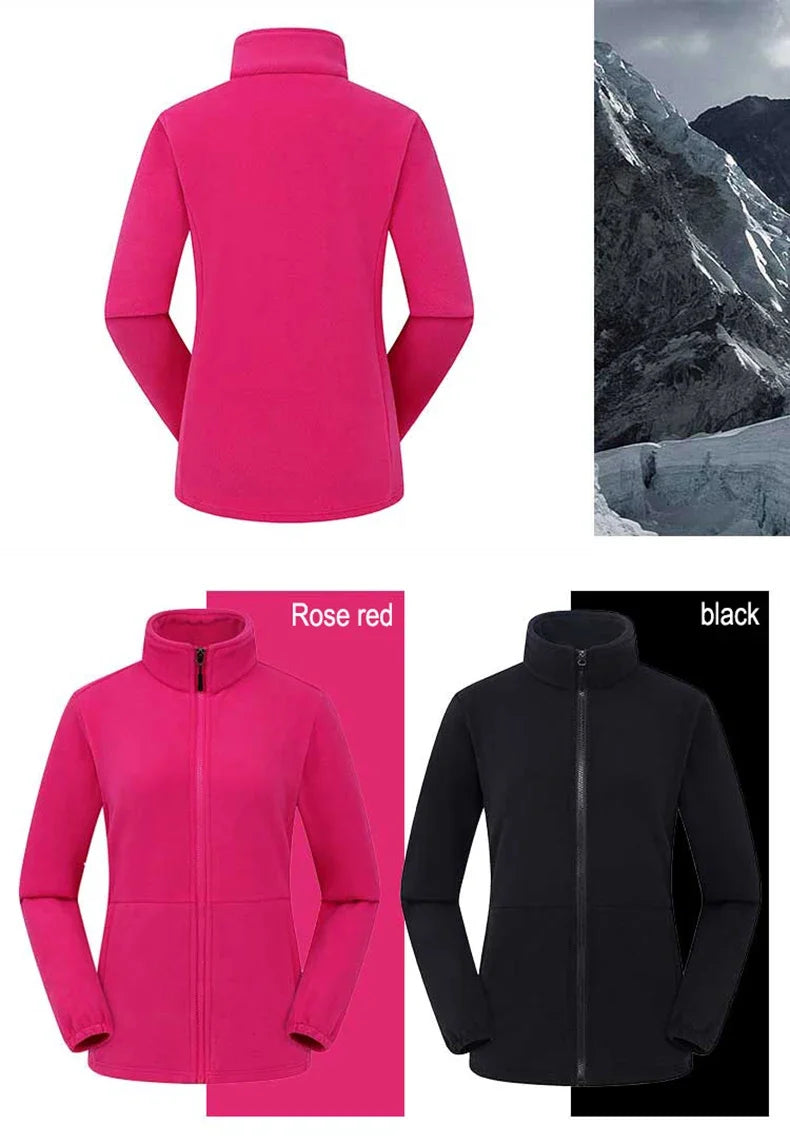 Winter Polar Fleece Jackets Women Windproof Thermal Soft Shell Jacket Outdoor Hiking Camping Skiing Climbing Warm Coat