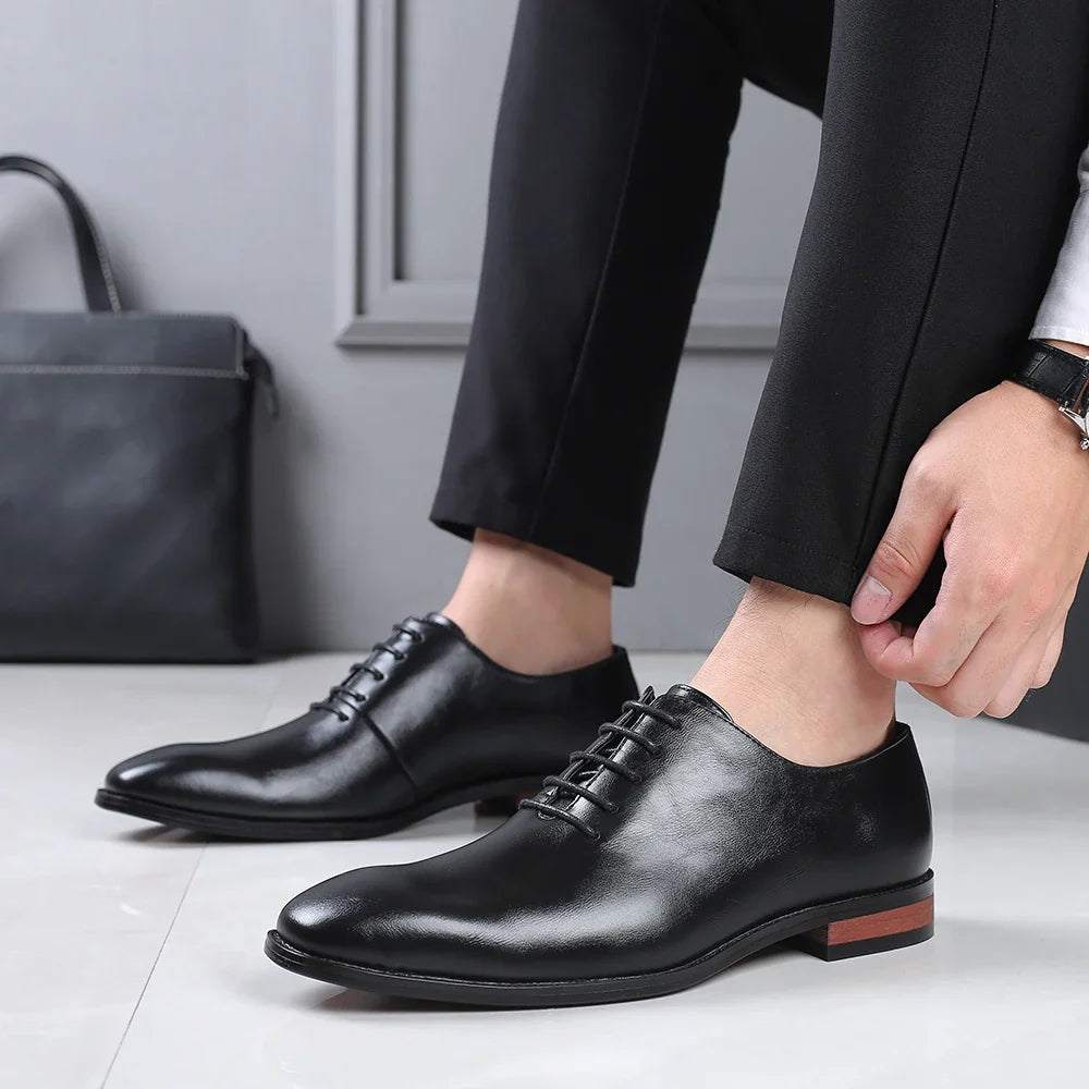 Fashion Business Dress Men Shoes Classic Leather Men's Formal Shoes Comfortable Slip On Dress Shoes Men Oxfords Size 47 48