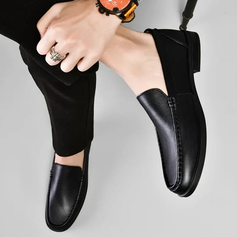 Male Comfy Walking Shoe Genuine Leather Slip on Mens Loafers New Trend Casual Shoes Men Designer Moccasins Hot Sale Drive Shoes