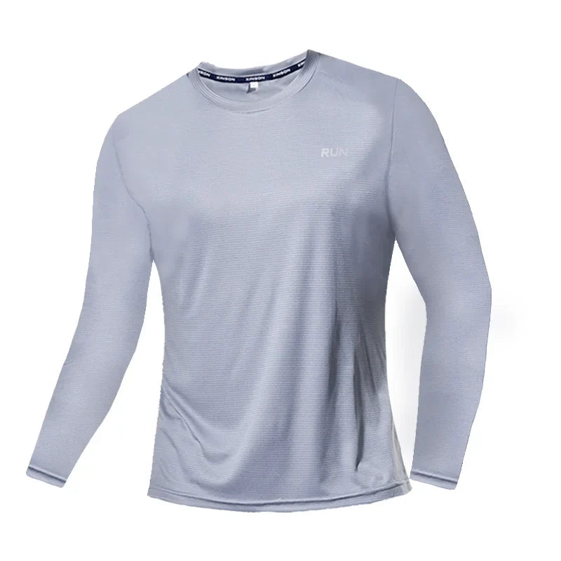 Mens UPF 50+ UV Sun Protection Shirts Outdoor Long Sleeve SPF Rash Guard for Fishing Hiking Swimming Running Compression Shirt