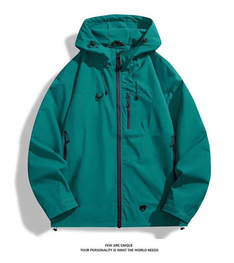 Unisex Waterproof Windbreaker Outdoor Sport Windproof Single-Layer Jacket Men Women Hiking Climbing Trekking Rain Coat