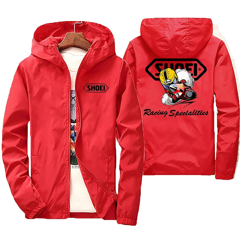 2025 New high-quality men's windproof jacket, large waterproof jacket with mountain and bicycle hood, for spring and autumn