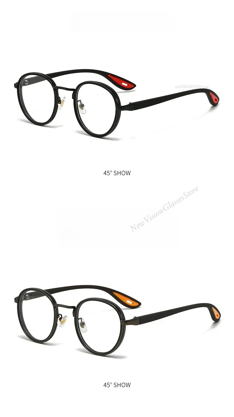 Vintage Designer Outdoor Sunglasses Men Round Fashion Plastic Titanium High Quality Sun Glasses Man UV Protection Glasses Woman