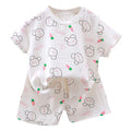 Soft Kids 2-Piece Set Breathable Short Sleeve Shorts
