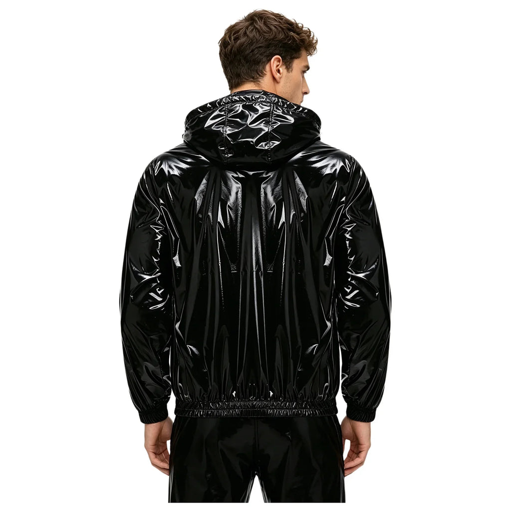 Mens Waterproof Hooded Jacket Tops Breathable Raincoat Waterproof Windproof Outdoor Biking Fishing Jacket Hood Outerwear