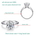 0.5-5CT Certified Moissanite Solitaire Ring for Women D Vvs1 Sparkling Wedding 925 Sterling Silver Lab Diamond Band GRA