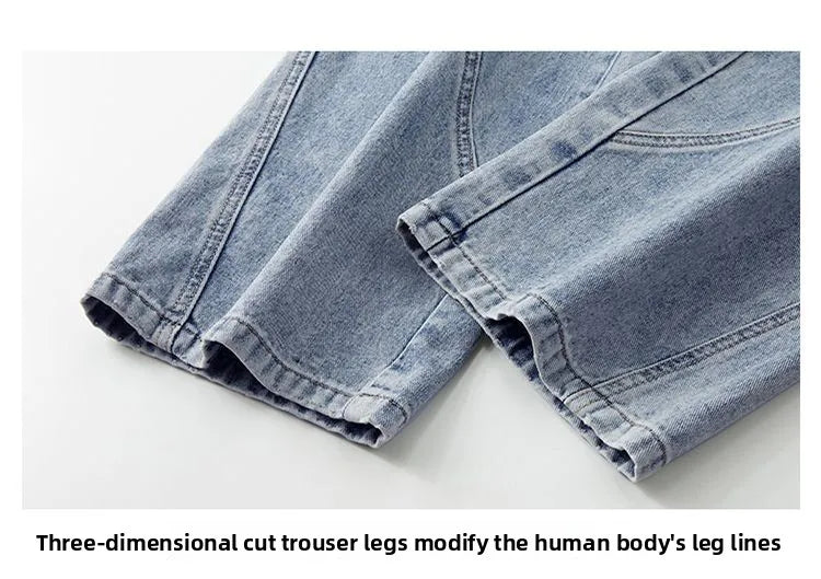 Men's Autumn and Winter New American Style Trendy Jeans with Straight Pockets and Versatile Blue Jeans in Three Colors To Choose