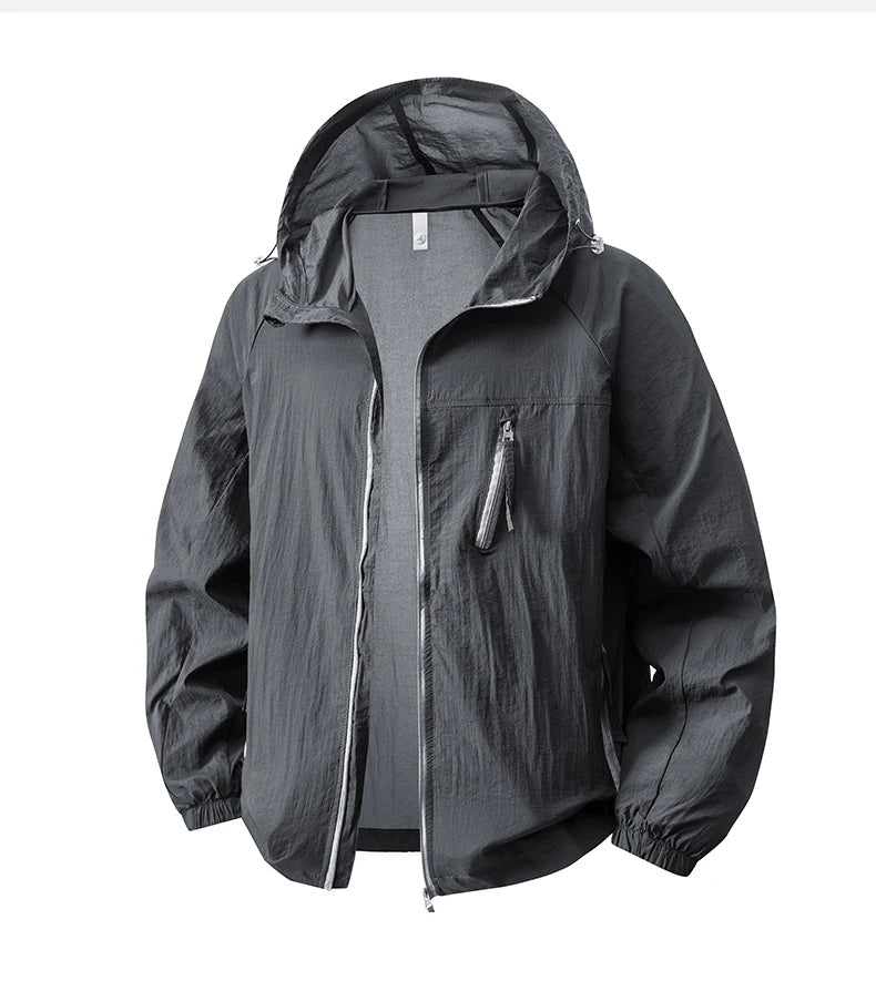 Summer Windbreaker Men Women Lightweight Sun Protection Jacket Unisex Camping Climbing Hiking Outdoor Sports Anti-UV Coat