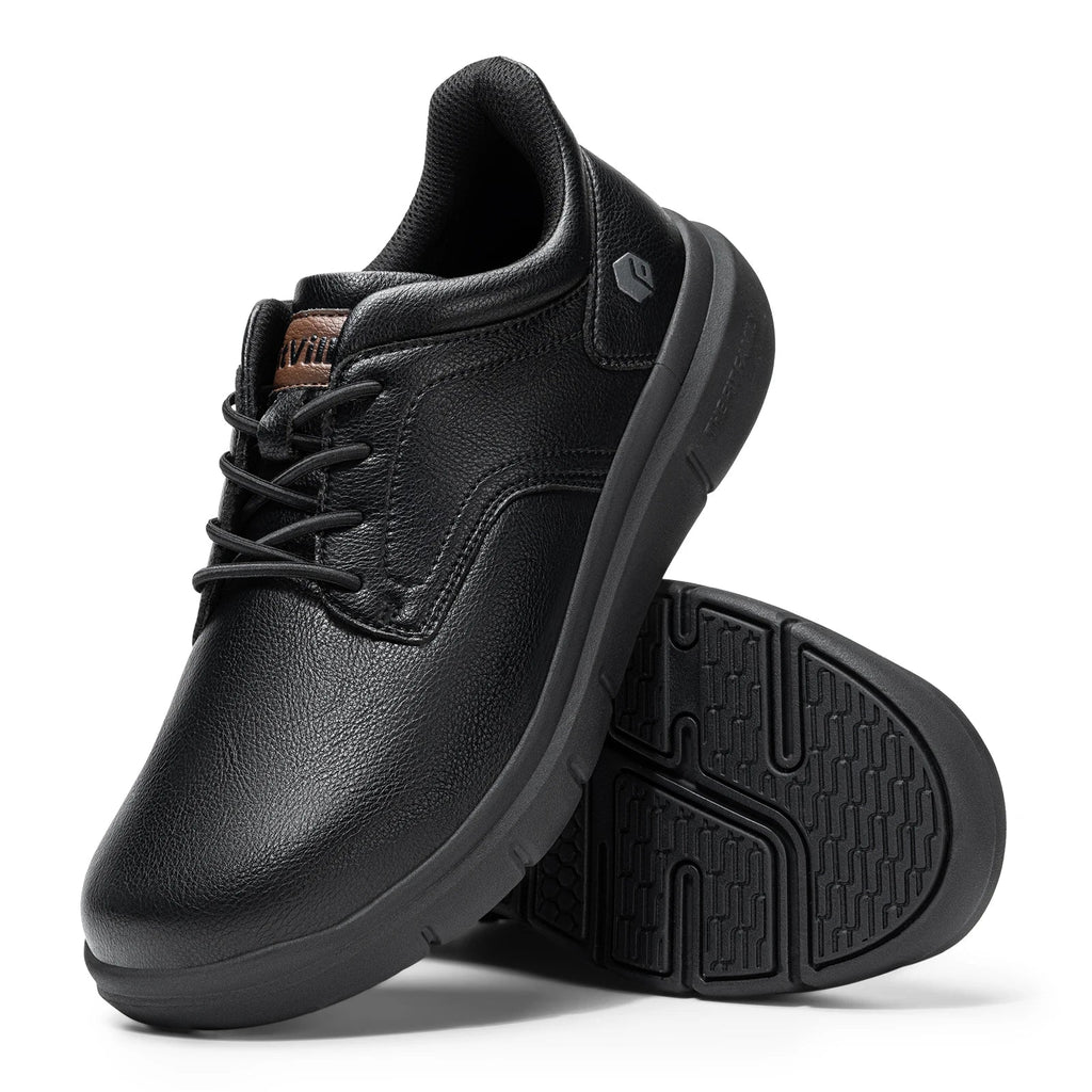 Men'S Shoes Wide Width Leather Slip-On Casual Shoes Lightweight For Swollen Feet With Arch Support Pain Relief