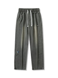 Summer Lyocell Men's Jeans Soft Elastic Washed Casual Pants Loose Lightweight Embroidery Wide Leg Straight Denim Trousers