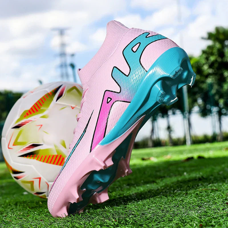 New Men Football Boots Grass Futsal Sneakers High-quality Match Cleats High-top Non-Slip Soccer Shoes Indoor Hot-selling Outdoor