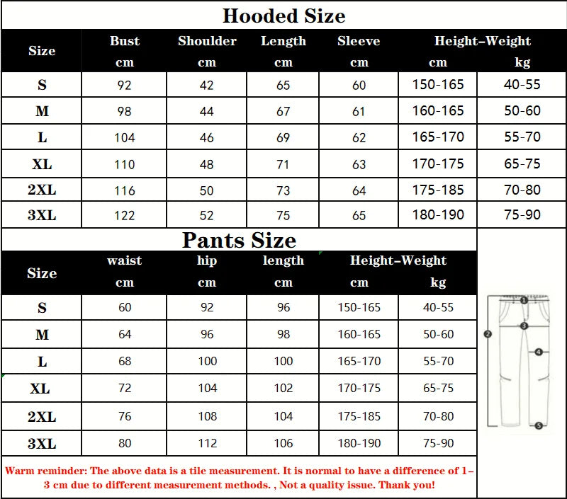 2025 Men Tracksuit Honda motor Wing Printed Hoodie Suits Hooded Sweatshirt+Pants 2 Pieces Men Sets Running Fitness Men Clothing