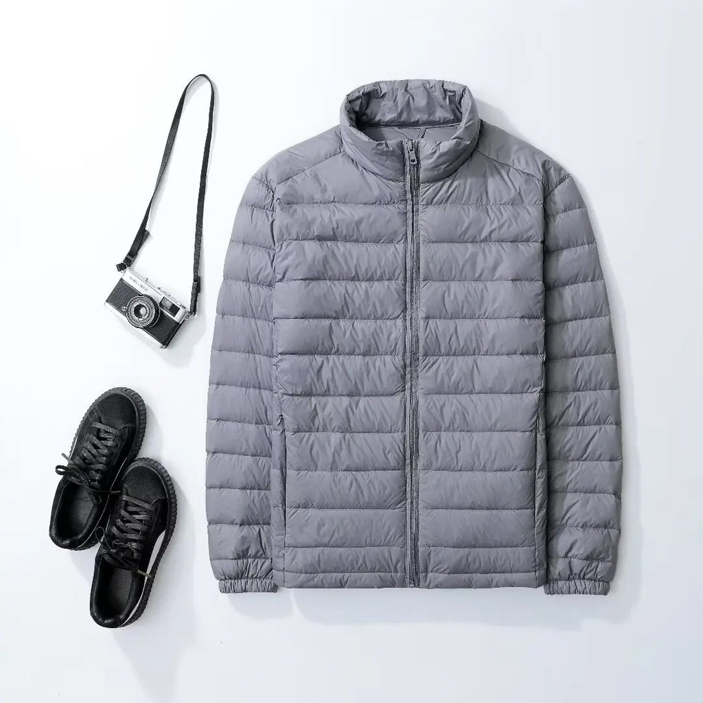 Men's All-Season Ultra Lightweight Packable Down Jacket Water and Wind-Resistant Breathable Coat Big Size Men Hoodies Jackets