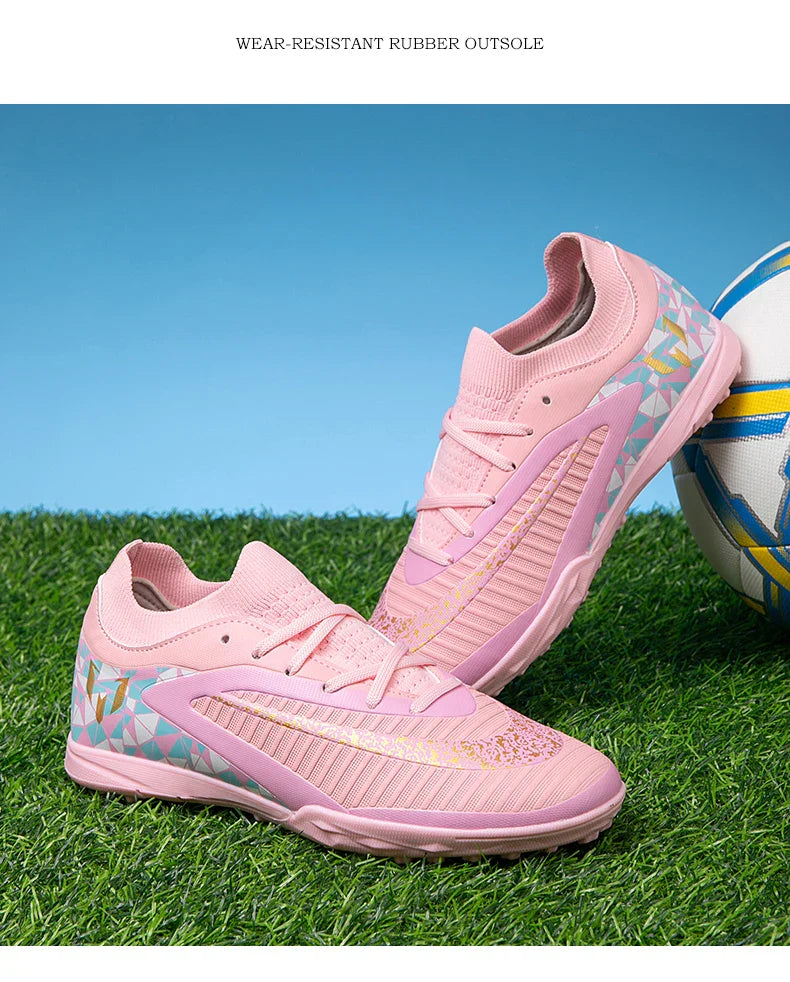 New Kid Match Boys Soccer Shoes Comfortable Outdoor Match Professional Football Boots Sneakers Non-Slip Sports Shoes Unisex
