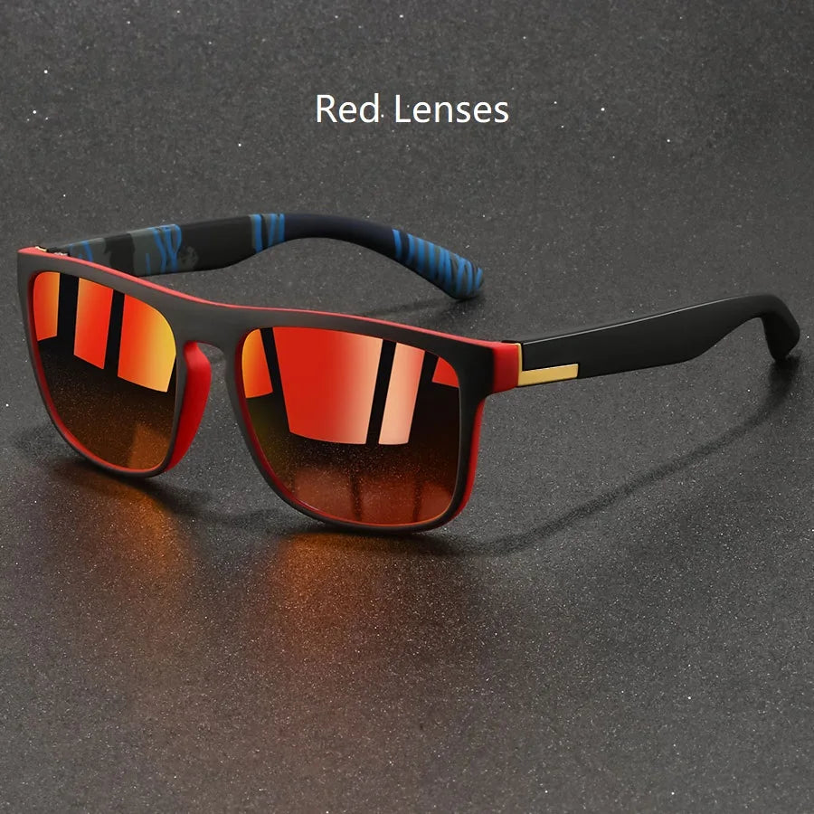 4PCS Fashion Vintage Square Sunglasses Men Women Fishing Driving Man Luxury Brand Designer Sun Glasses Anti-Glare Retro Eyewear