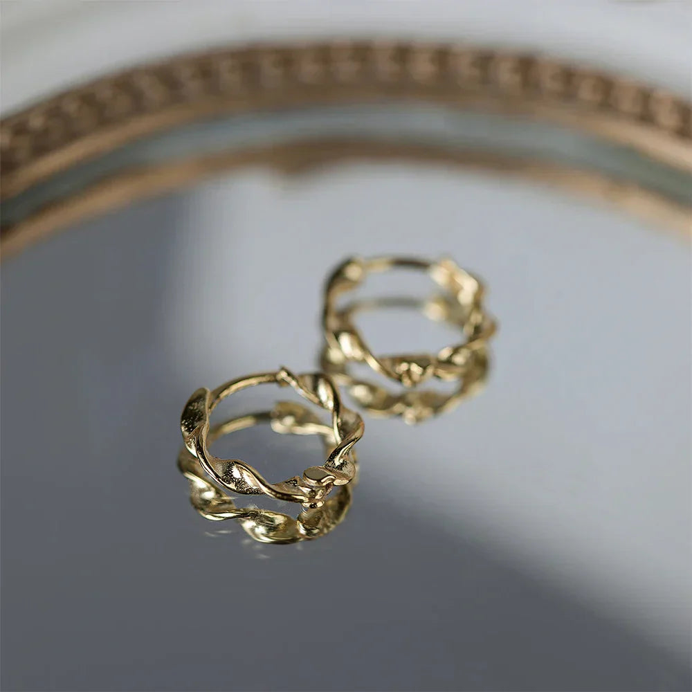 925 Sterling Silver Ear Buckle Snake Twisted Round Circle Microinlaid Zirconia Hoop Earrings For Women Pendientes Aro Rojos