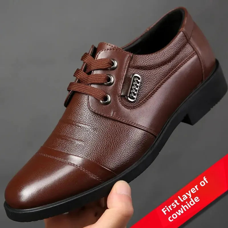 Men's Casual Leather Shoes – Breathable Slip-On Footwear for Adults EU Sizes 40–48