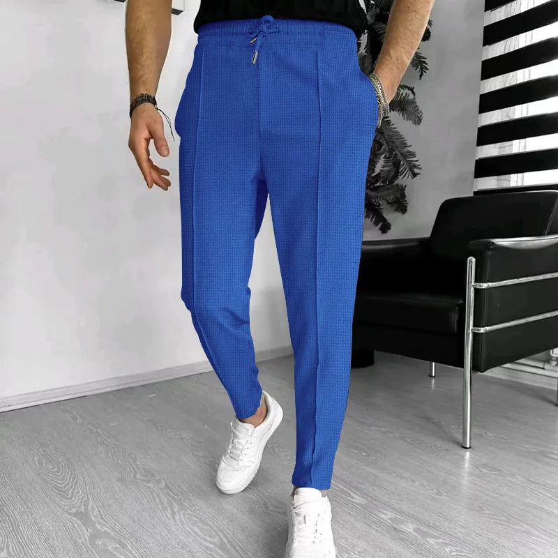 Summer Commuting Versatility, Antiwrinkle, Easy To Manage, Moisturewicking,Men's Stretch Slim Pants, CasualPants
