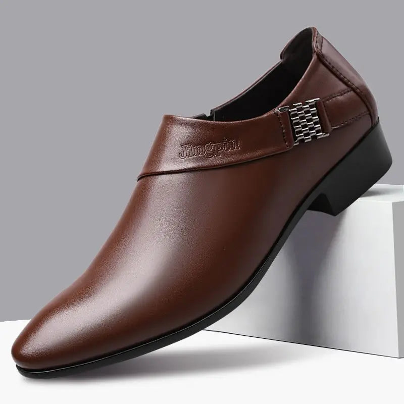 Leather Casual Pointed Toe Business Social Shoe for Men Elegant and Classic High Quality Fashion Dress Shoes Man Low Price Suit