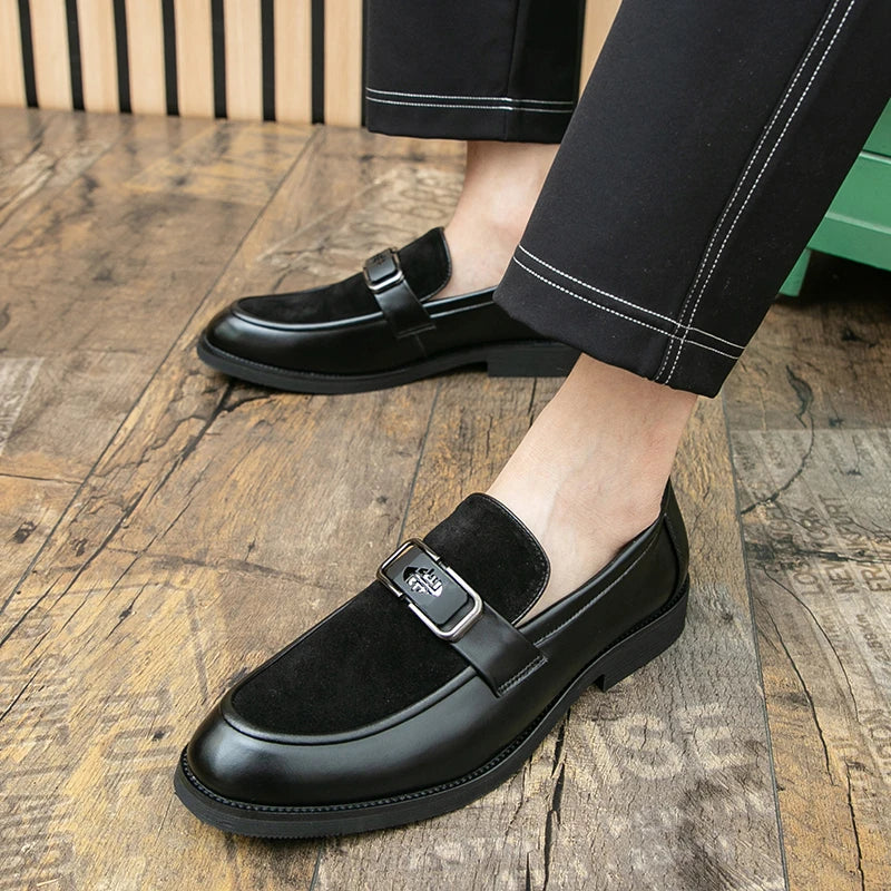 Brand High-quality Brown Loafers for Men Soft Comfortable Men's anti suede Formal Shoes Thick Soled Casual Leather Shoes Mo-2928