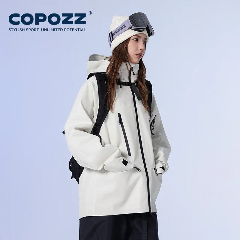 Ski Jacket Women Man Hooded Ski Wear Windproof Winter Overalls Hoodie Waterproof Outdoor Sports Clothing Snowboard
