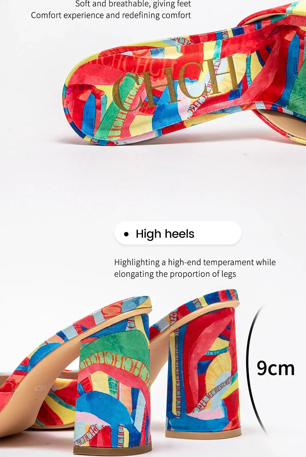 Woman shoes Thick Heel Sandals Square Open Toe Sliding Sandals students