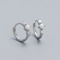 925 Sterling Silver Simple Fashion Synthetic Pearl Ear Buckle Bohemian Hoop Earrings for Women Luxury Fine Jewelry Gift