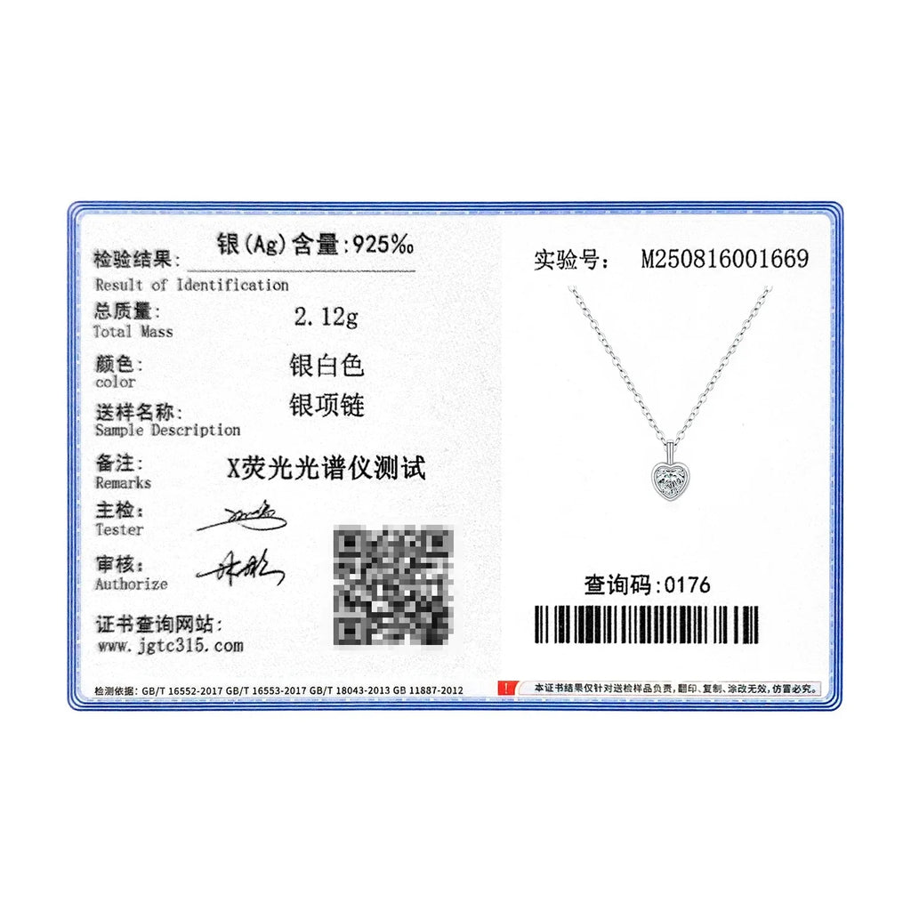 925 Sterling Silver Delicate Sweet Heart Zirconia Wedding Link Chain Pendant Necklace For Women Daily Fine Jewelry