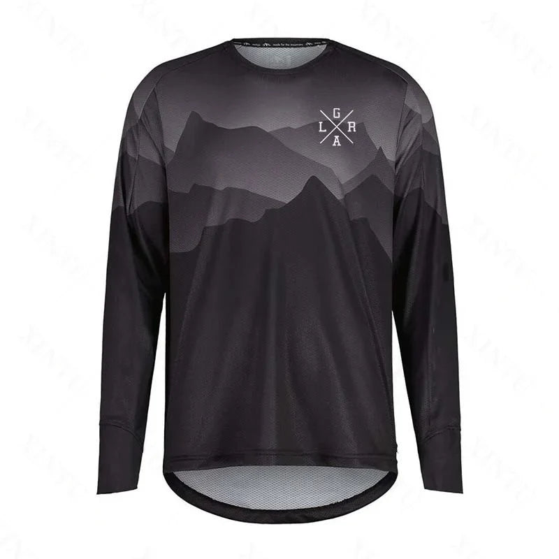 Men's Motorcycle Lrga Jersey MTB BMX Mountain Bike T-Shirt Long Sleeve Downhill Loose Rider Jersey MX Endurance Race Clothing