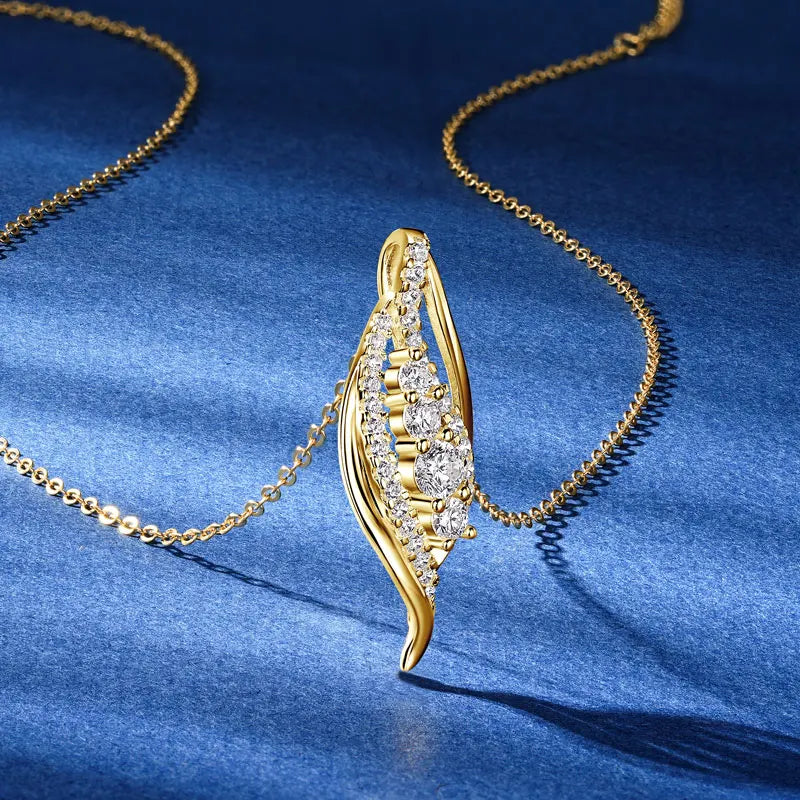 Multi-size Moissanite Pendant Necklace Chains for Women 925 Sterling Silver Wedding Fine Jewelry Gifts with Certificate