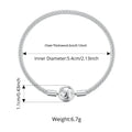 925 Sterling Silver Star and Moon Basic Bracelet Round Charm Bangle for Women Minimalist Eternal Love Gift Wrist Decor