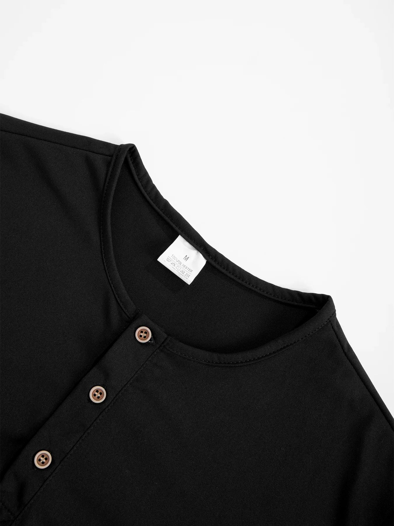 New Men's Henley T-shirts Long Sleeve Basic Casual Band Collar T Shirts Comfortable Soft Pullover Tops Male Tee