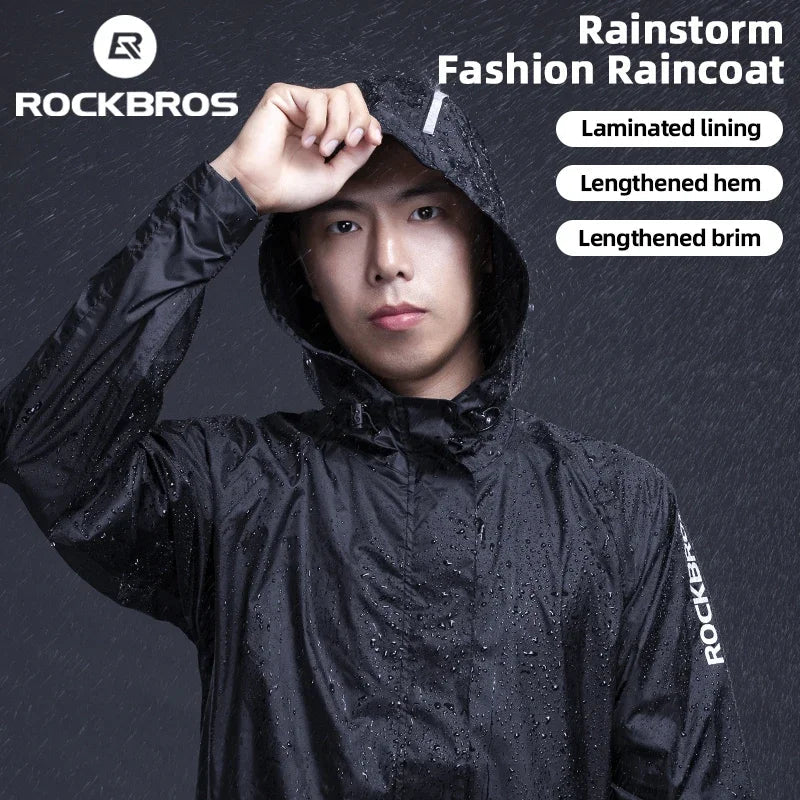 Cycling Raincoat Outdoor Rain Jacket Men Breathable Reflective Hooded Raincoat Waterproof Windbreaker European Size