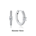 Original 925 Sterling Silver Earrings 2025 Stud Hoop Crystal Earings For Women Rose Gold Crown Heart Infinity Bee Earing Jewelry
