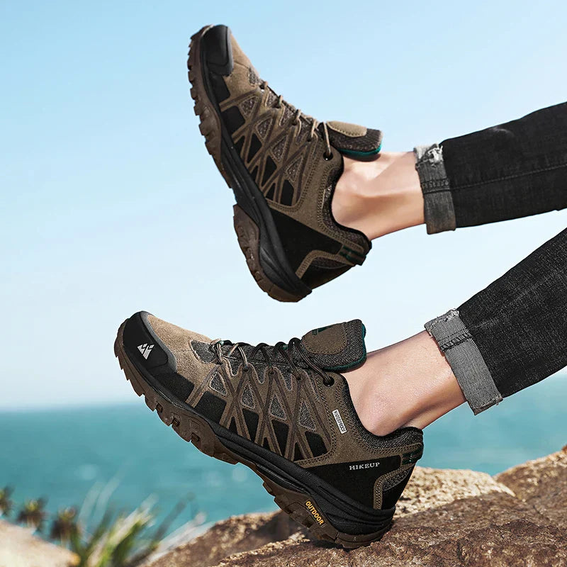 New Arrival Mens Hiking Shoes Breathable Lace Up Trekking Male Cushioning Outdoor Climbing Tourism Sneakers for Men
