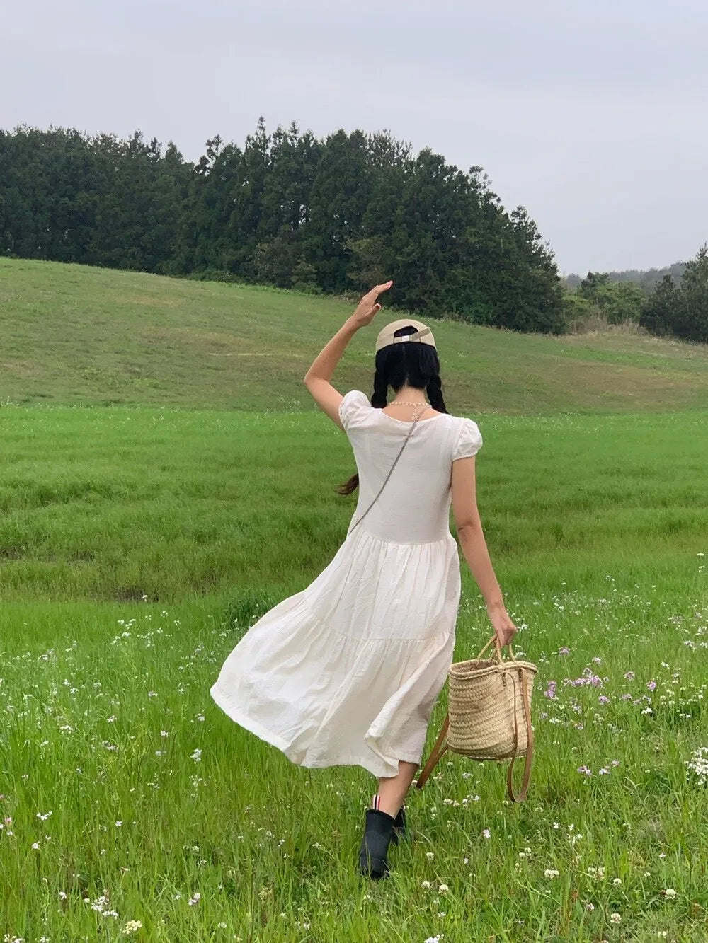 Spring 2025 Chic A-Line Dr Korean Sle Long Svel Women's Faionable Gown Ele Personali Commute Suitable Dr