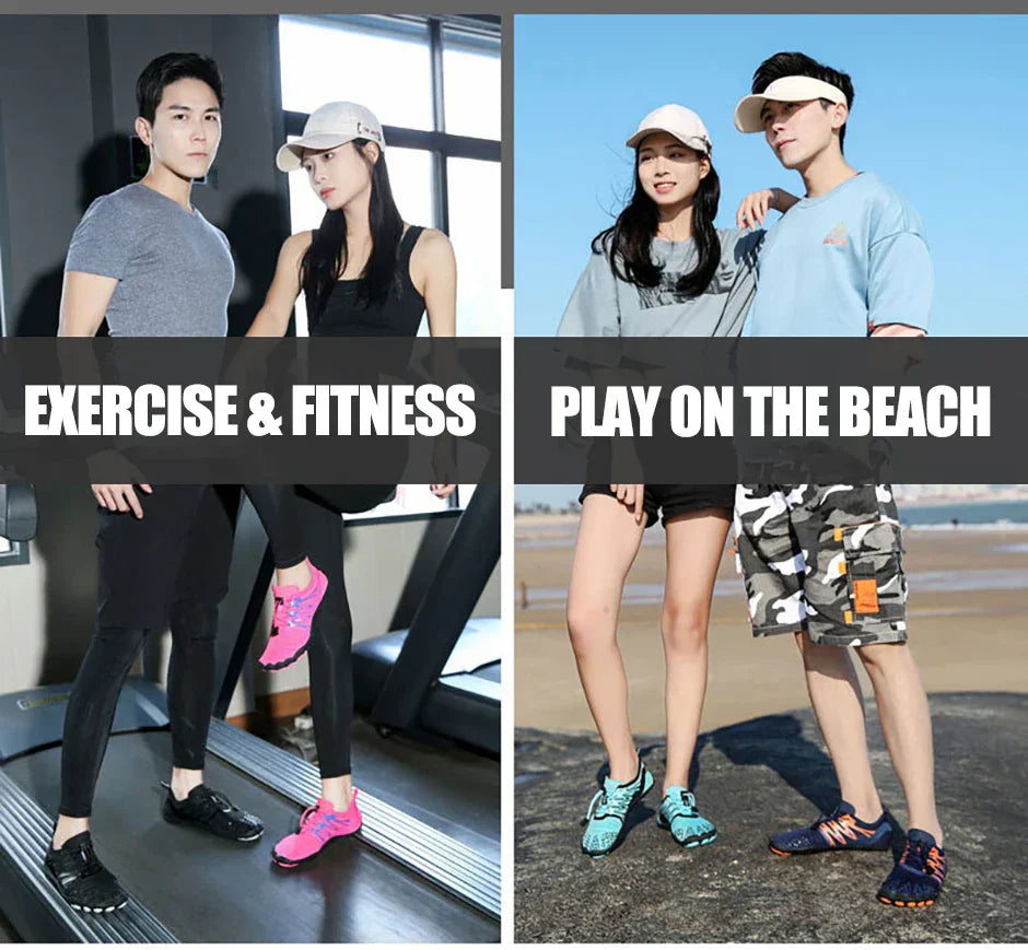 Men Women Barefoot Outdoor Aqua Shoes Couple Quick-drying Wading Beach Swimming Fitness Cycling Sports Water Sneakers