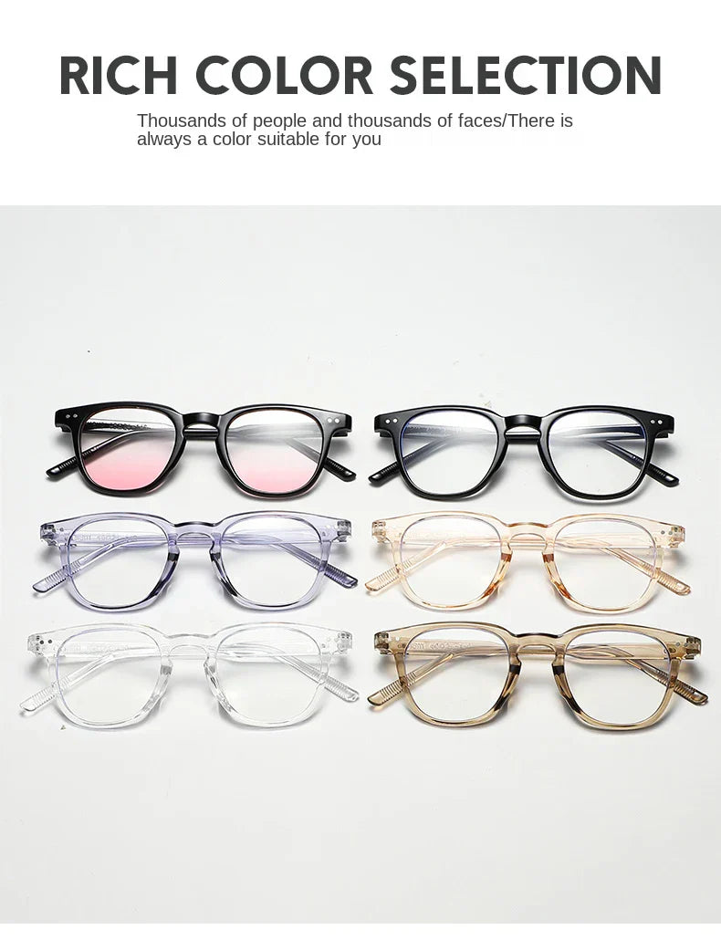 2024 New Fashion Y2K Style Glasses Frame Retro Square Glasses for Women Lady Decorative Eyeglasses Korean Powder Blusher Eyewear